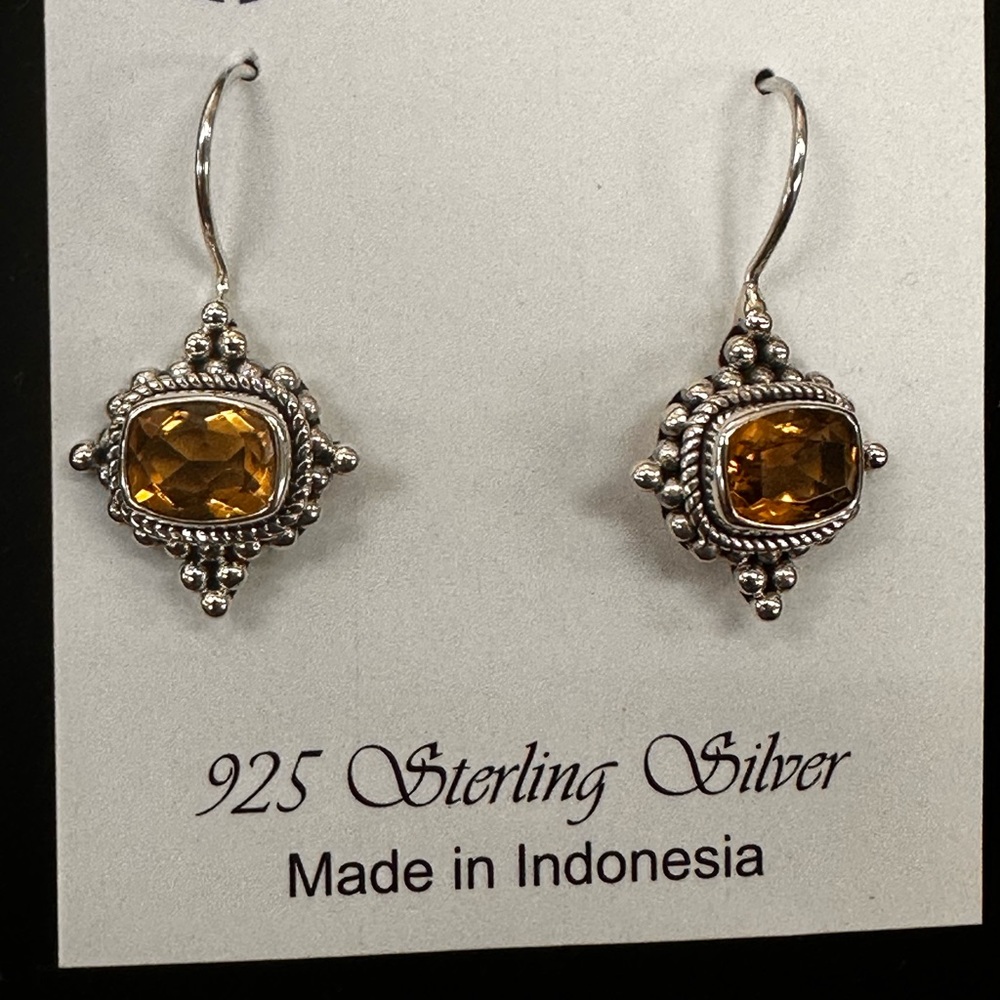 925 citrine earrings